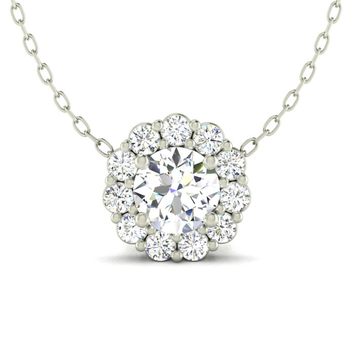 14K GOLD HALO PENDANT